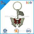 cheap fashion butterfly keychain metal with ring